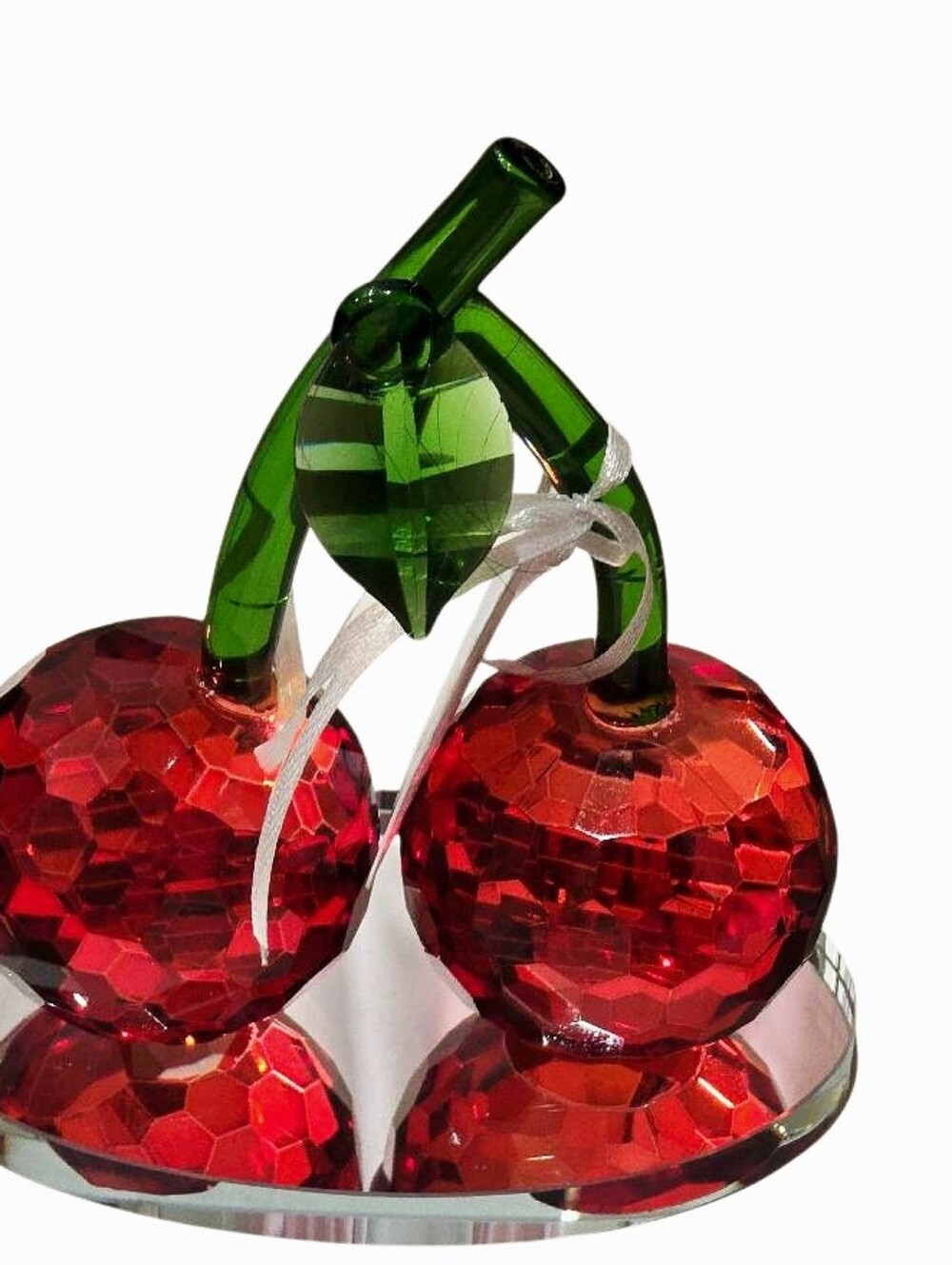 H & D Crystal Decorative Cherry Figurine